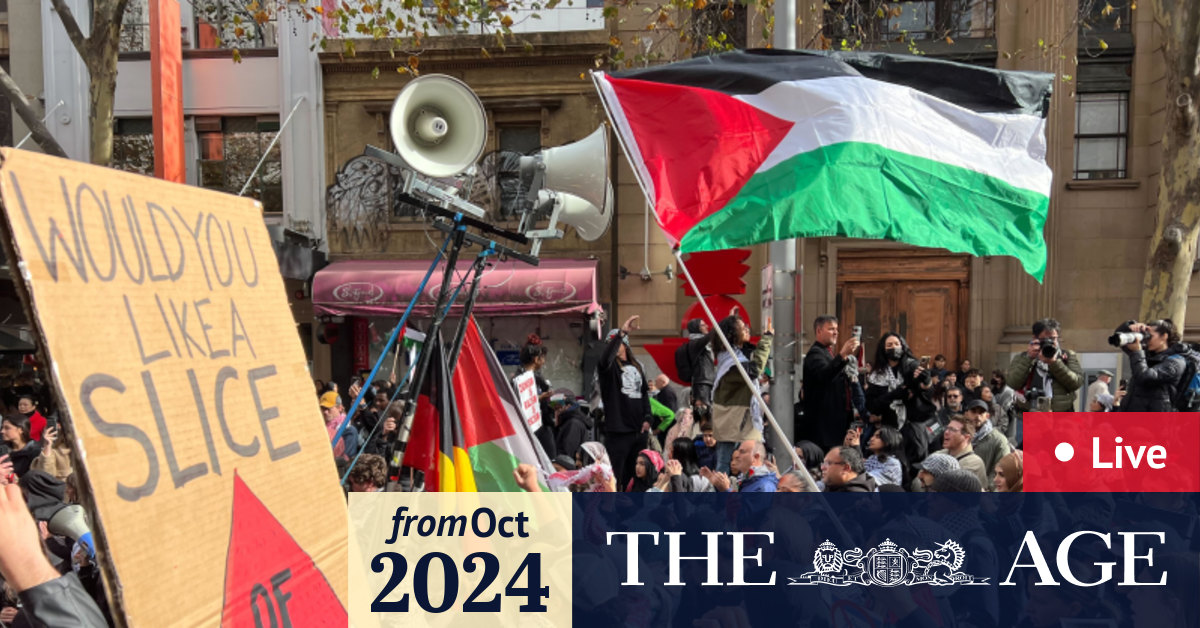 Melbourne pro-Palestine protest LIVE updates: Middle East war